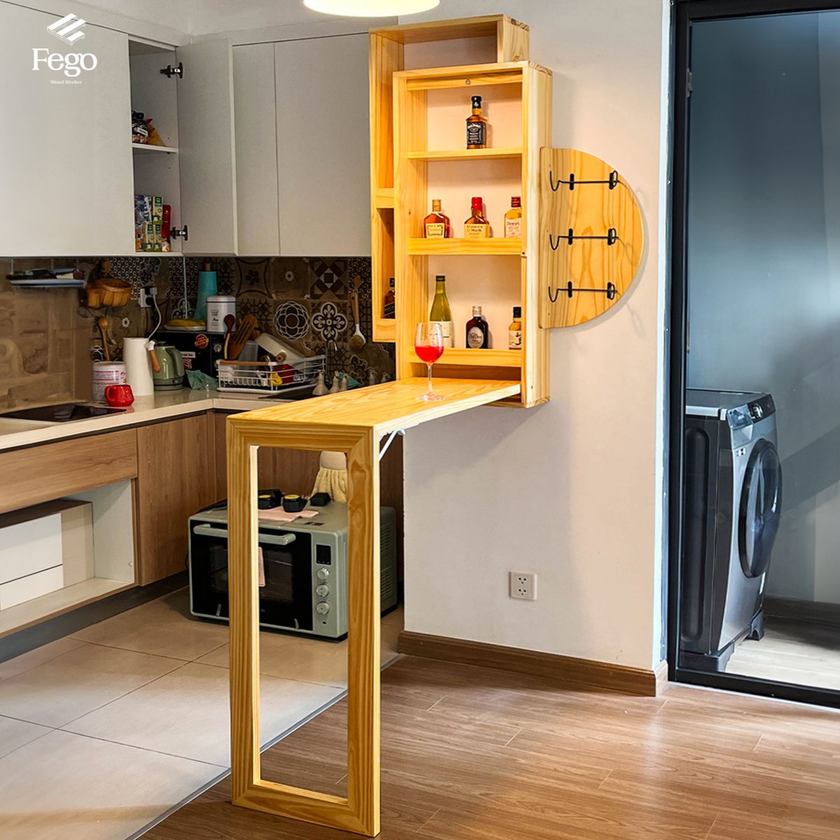 Bàn bar gắn tường gấp gọn FEGO