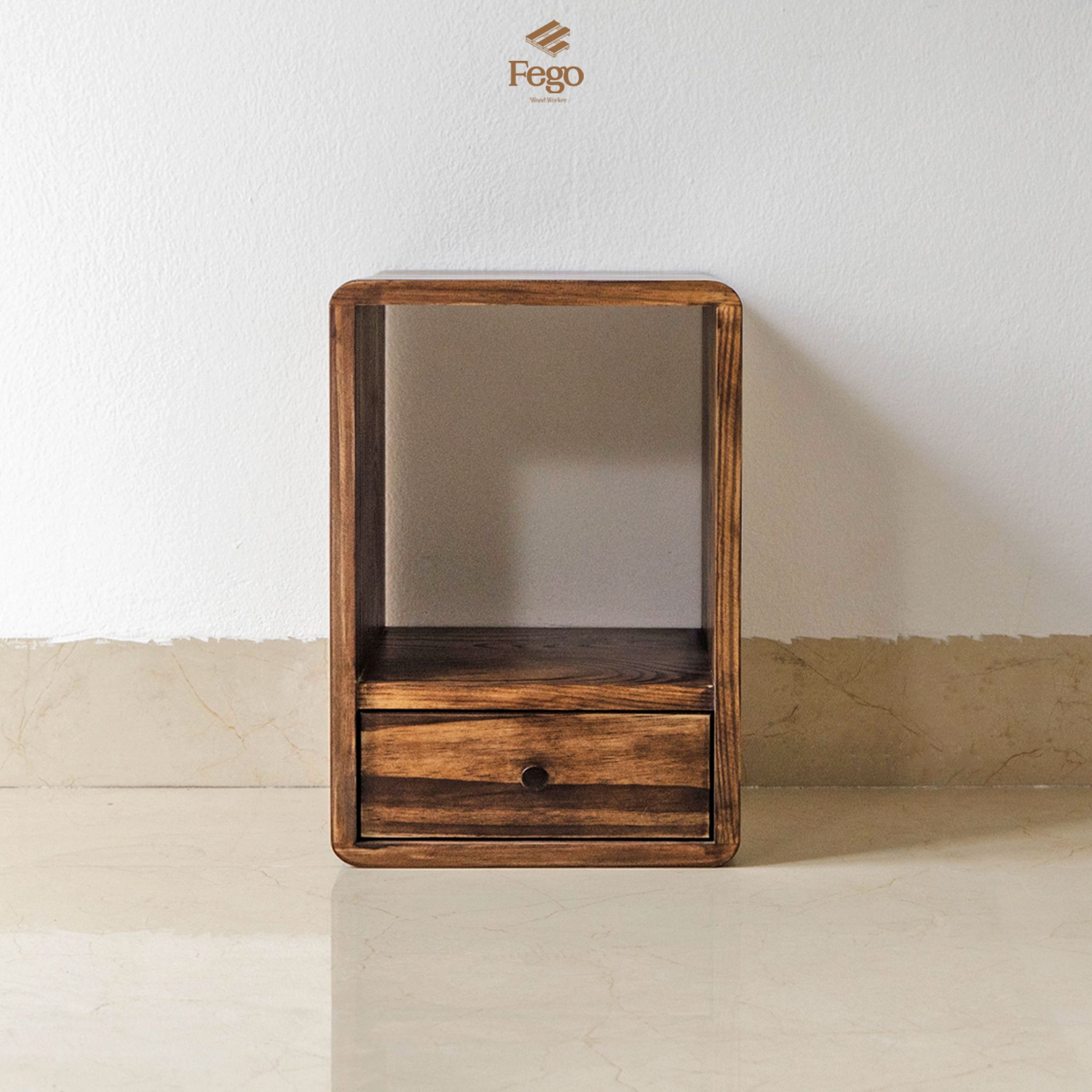 Kệ sách Puzzle gỗ thông tự nhiên Fego