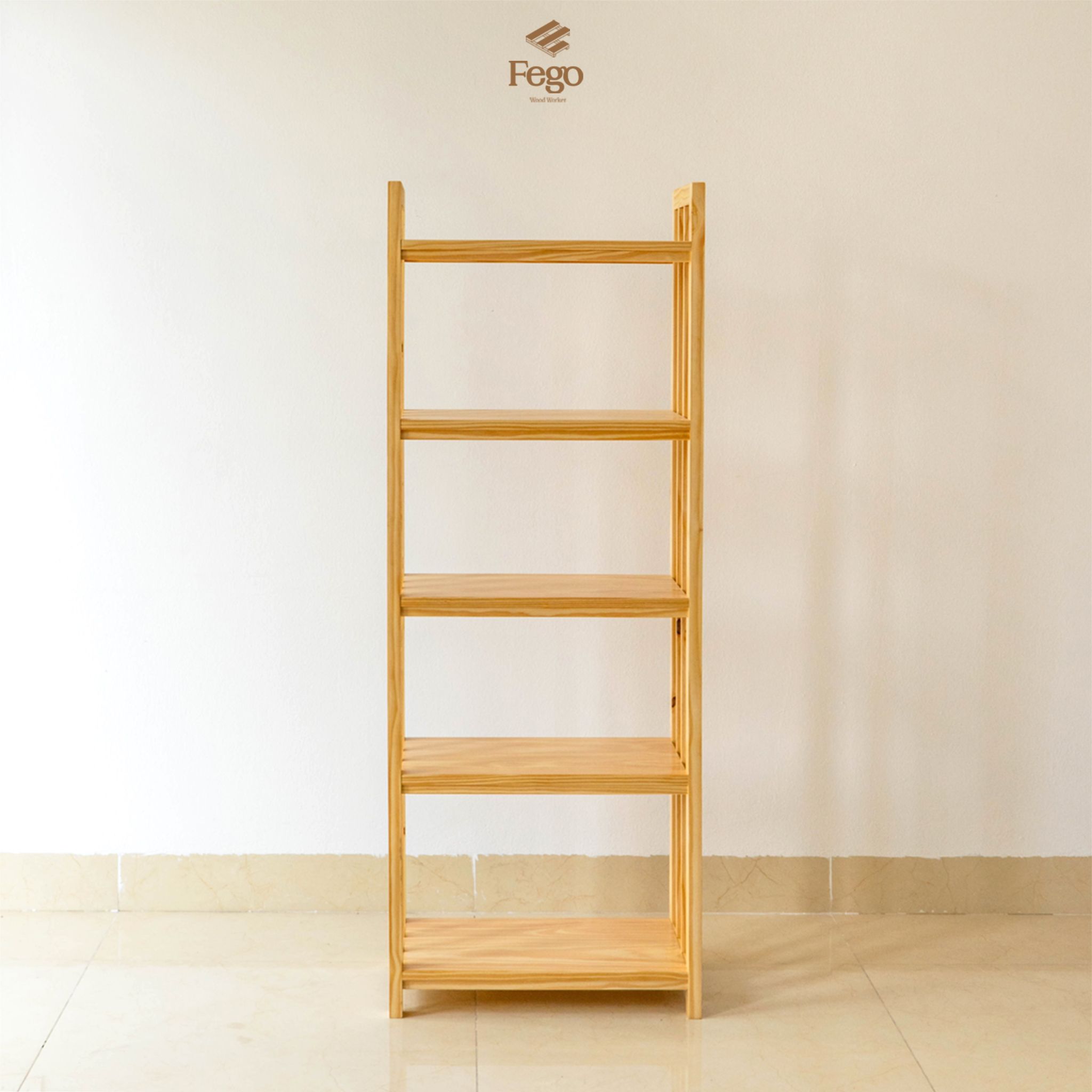 Kệ sách vách nan 5 tầng FEGO