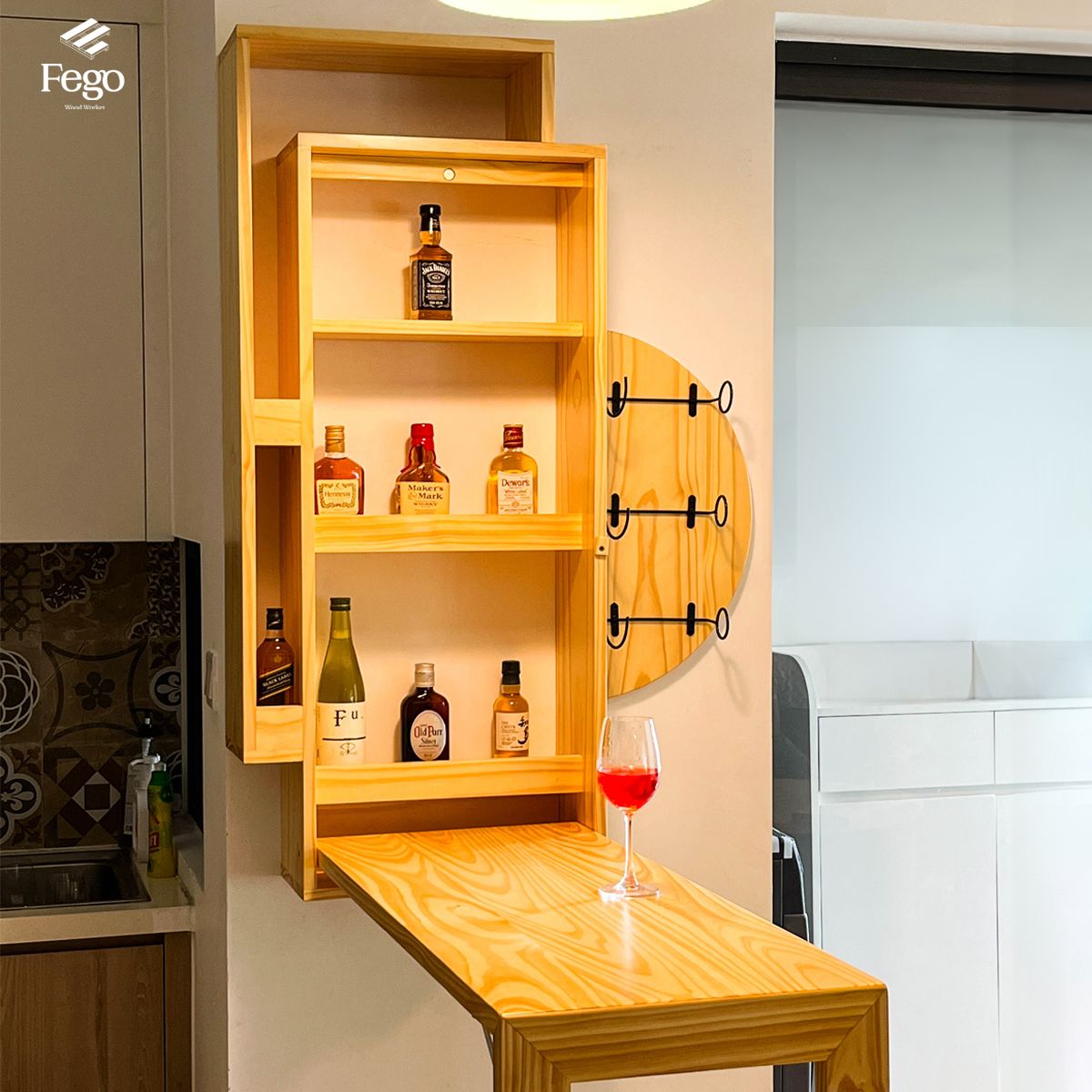 Bàn bar gắn tường gấp gọn FEGO
