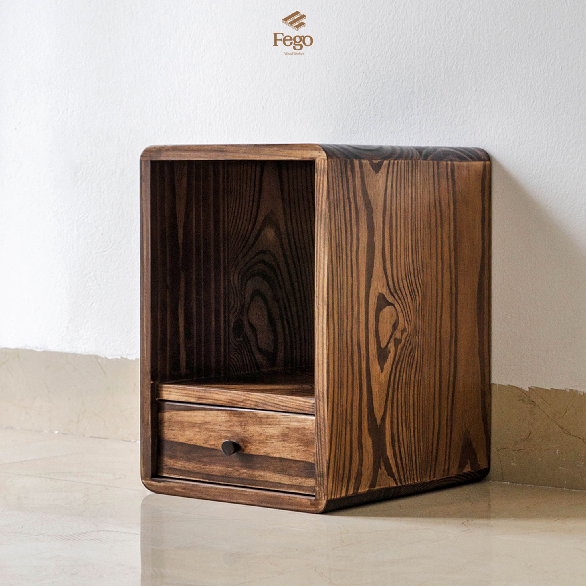Kệ sách Puzzle gỗ thông tự nhiên Fego