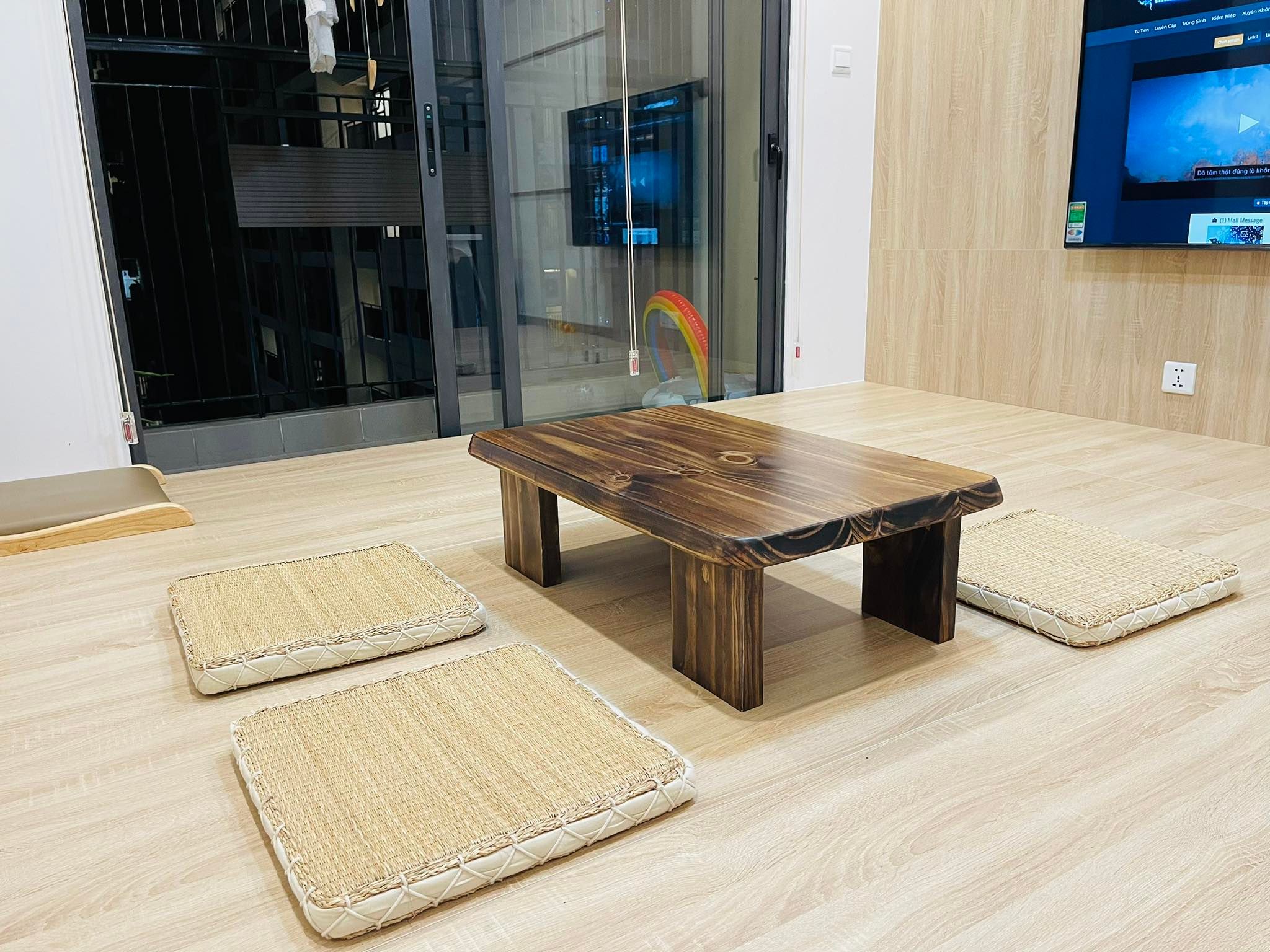 Bàn trà, bàn ngồi bệt gỗ tự nhiên FEGO