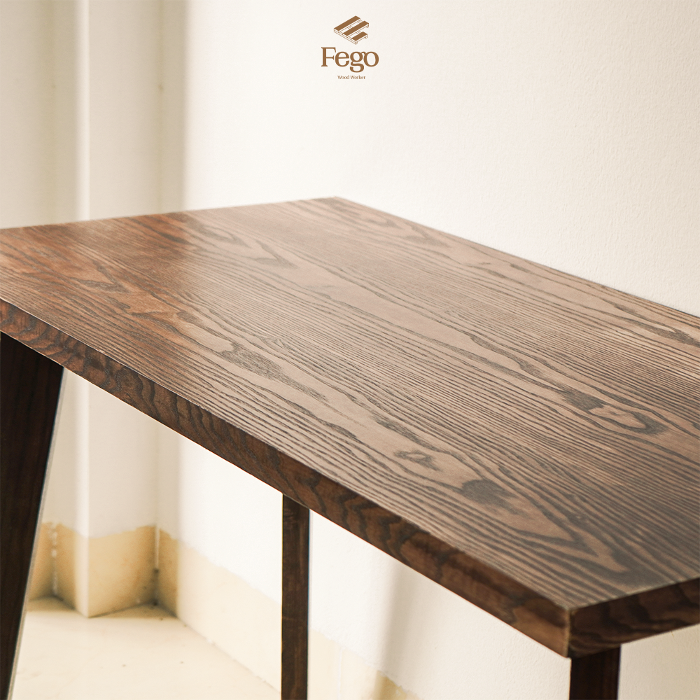 Bàn veneer chân gỗ / Bàn làm việc / Bàn ăn gia đình 120x60cm