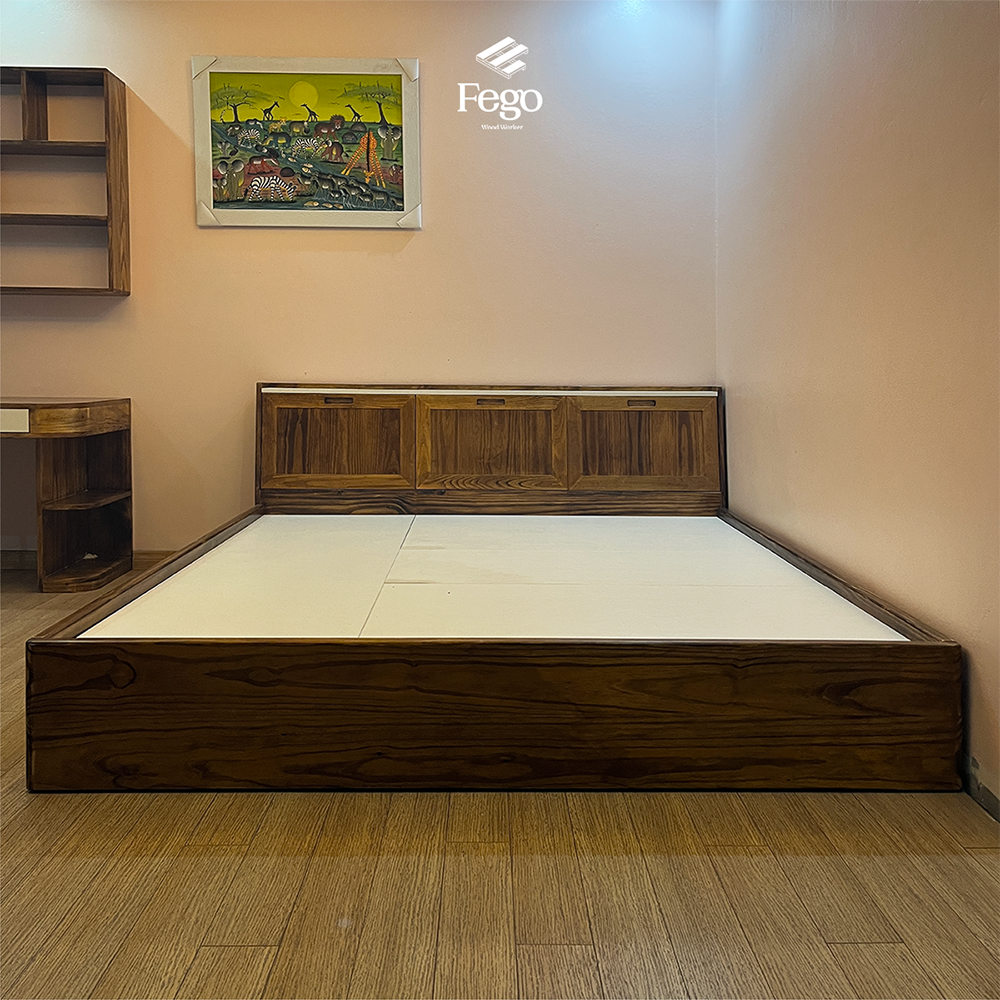 GIƯỜNG NGỦ TÍCH HỢP 9 NGĂN LƯU TRỮ CUSTOM