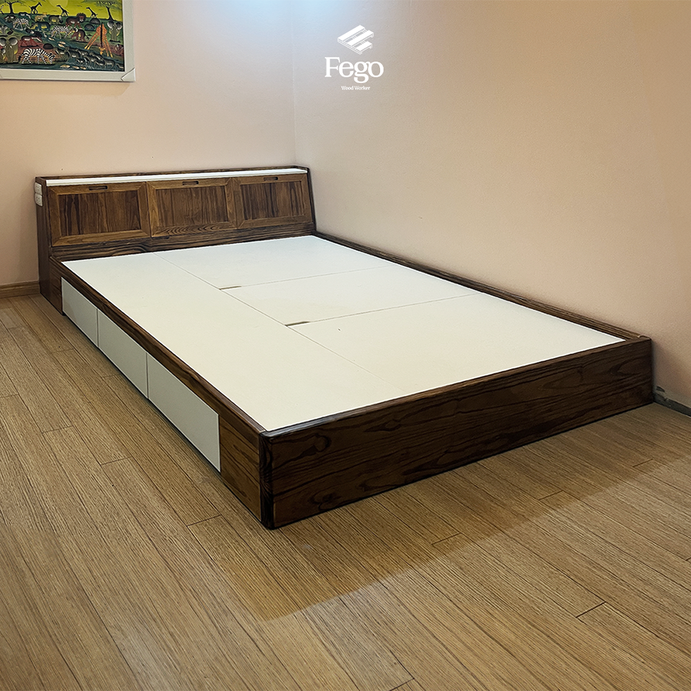 GIƯỜNG NGỦ TÍCH HỢP 9 NGĂN LƯU TRỮ CUSTOM