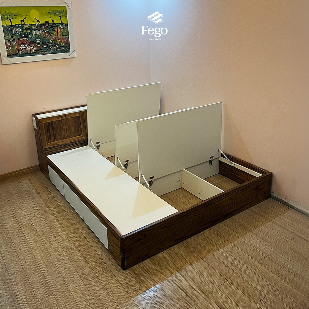 GIƯỜNG NGỦ TÍCH HỢP 9 NGĂN LƯU TRỮ CUSTOM
