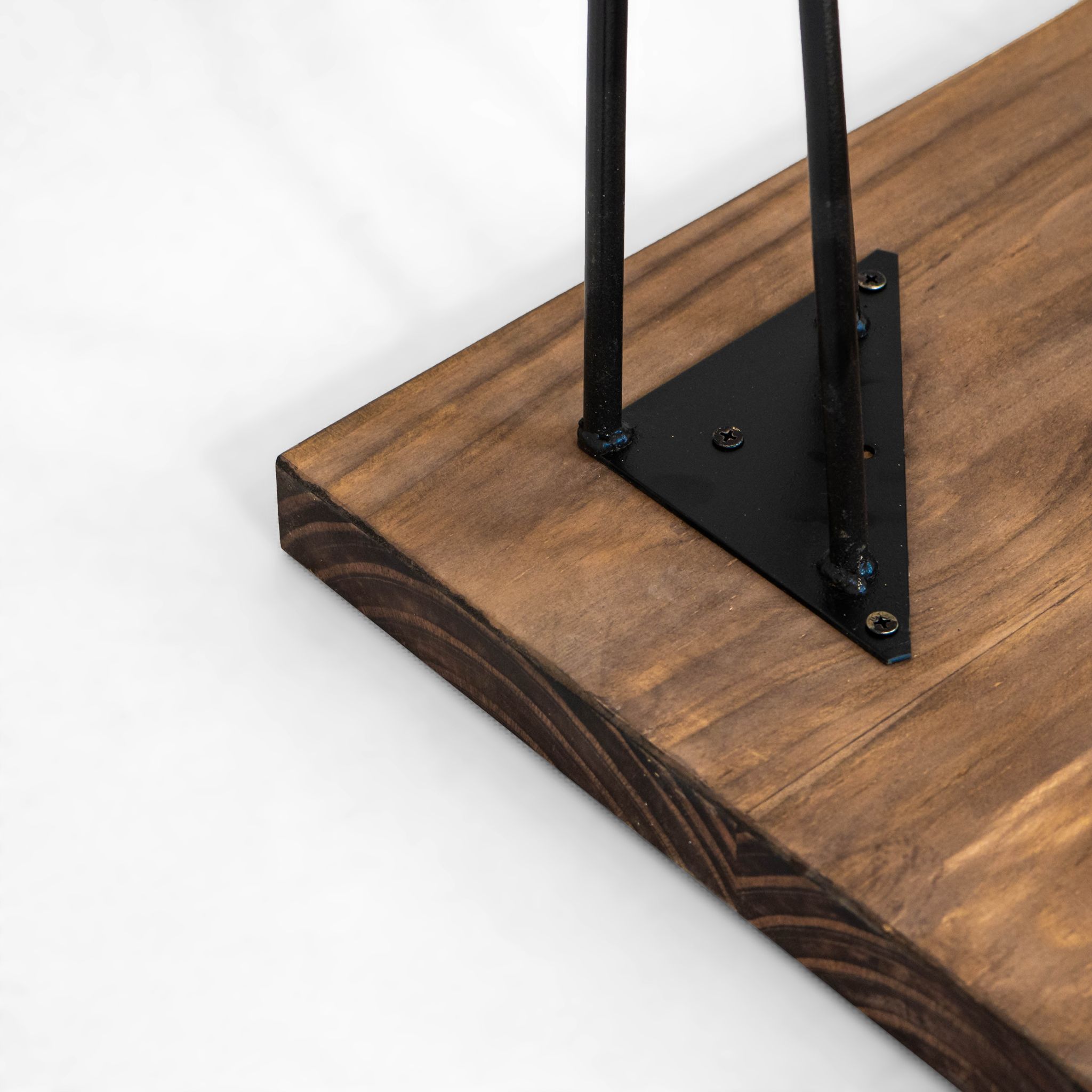 Bàn Rustic 3.8 / Bàn làm việc / bàn ăn chân sắt gỗ thông tự nhiên sơn màu rustic