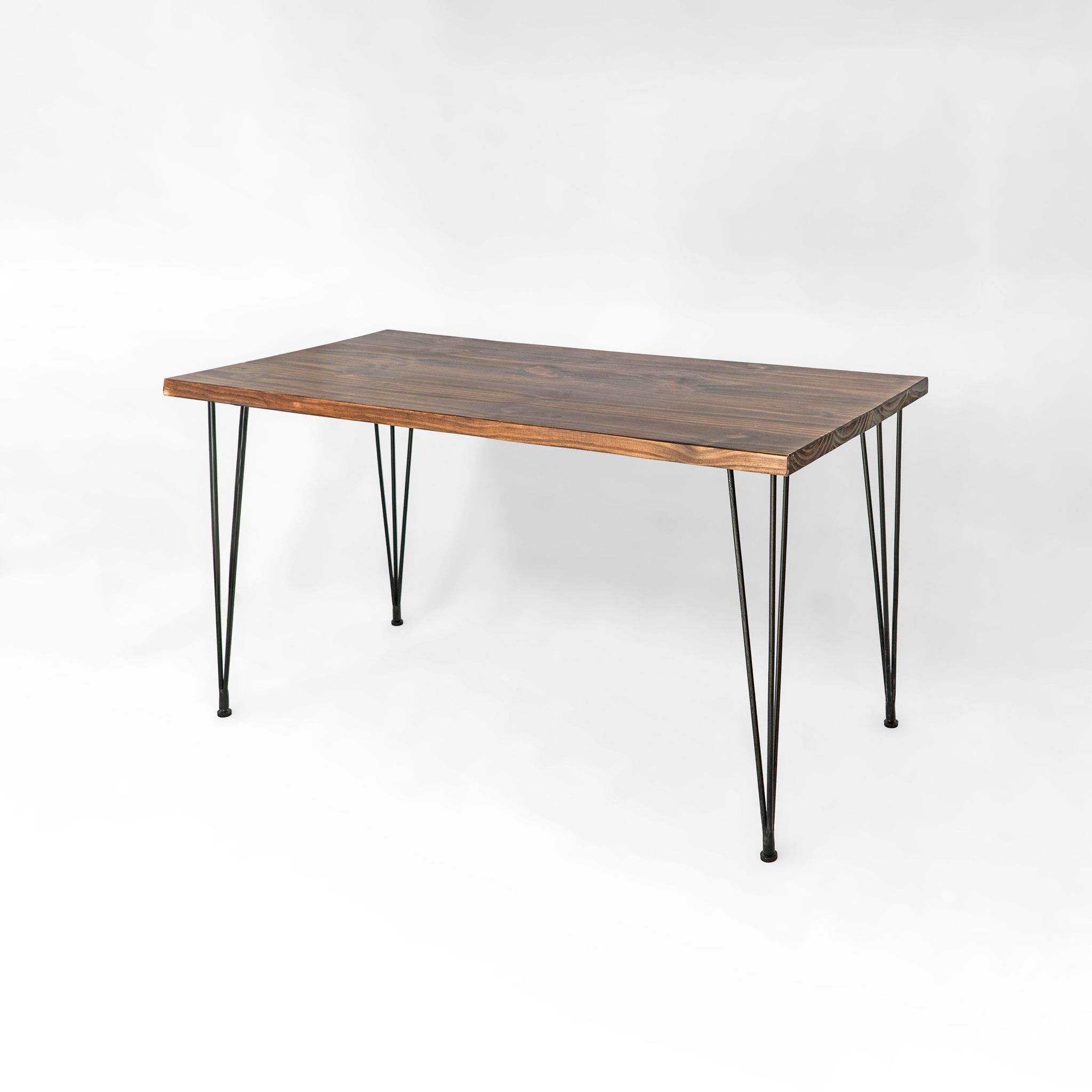 Bàn Rustic 3.8 / Bàn làm việc / bàn ăn chân sắt gỗ thông tự nhiên sơn màu rustic