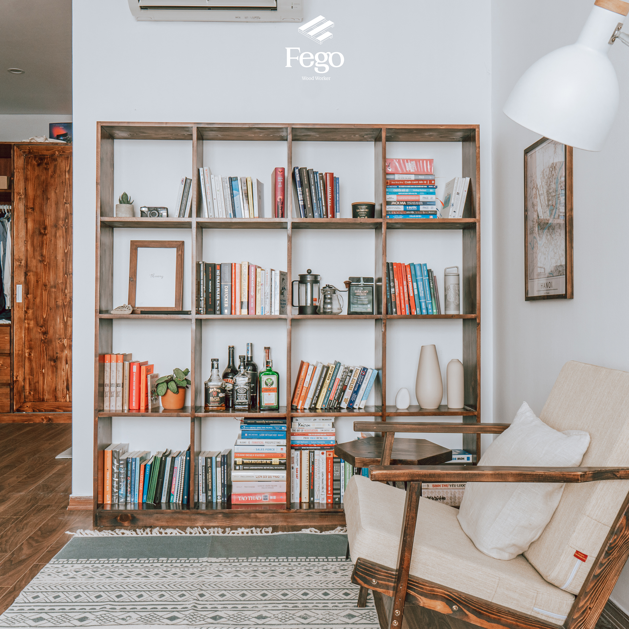 Tủ sách CUBE - Giá sách 16 ô cỡ lớn