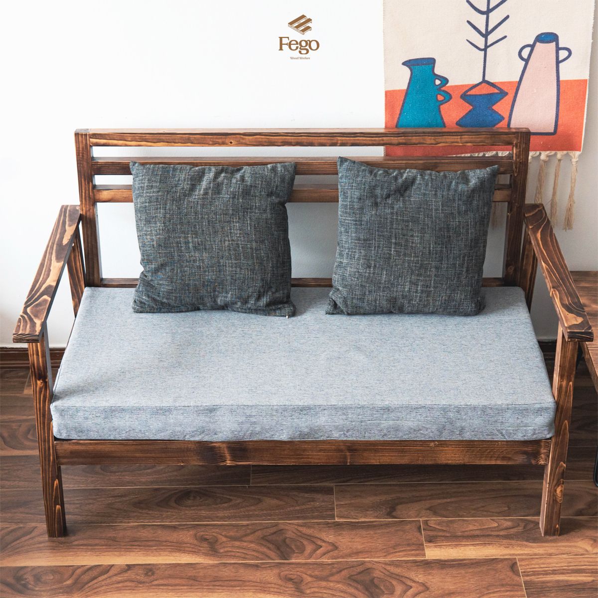 Ghế sofa đôi kèm đệm