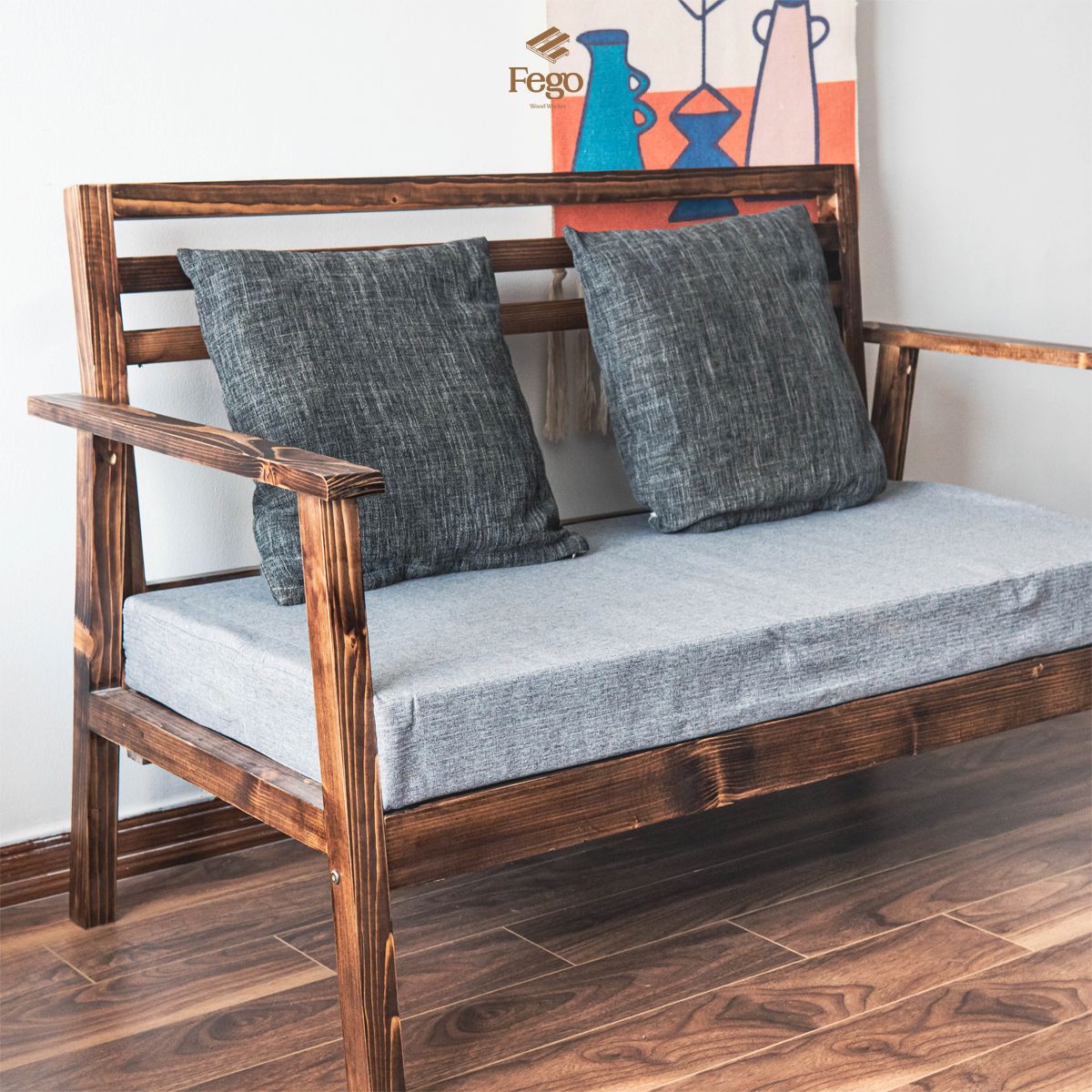 Ghế sofa đôi kèm đệm
