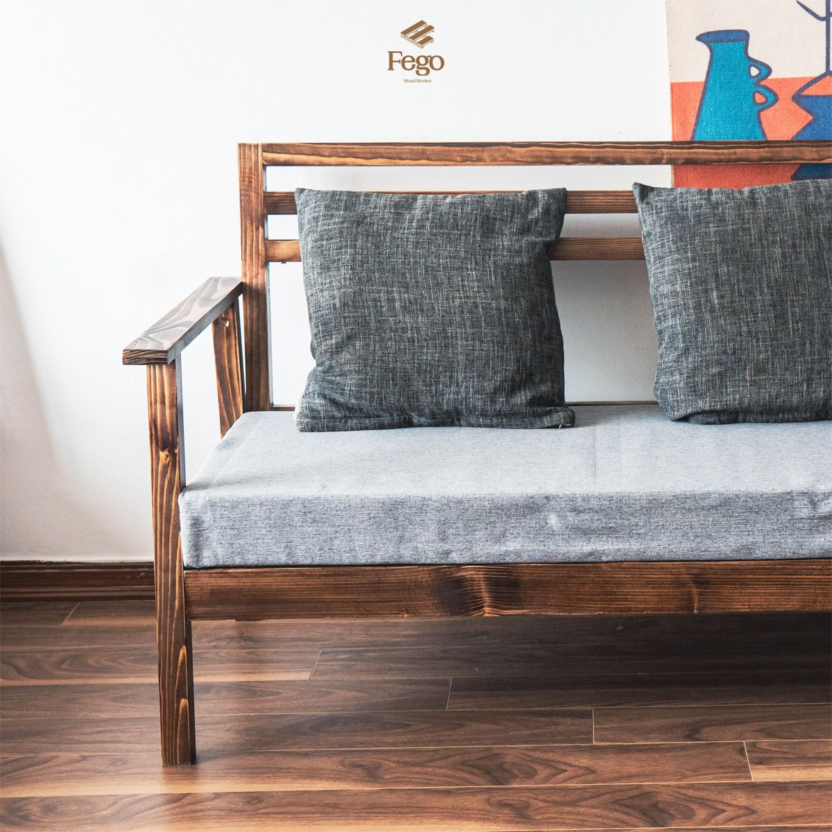 Ghế sofa đôi kèm đệm