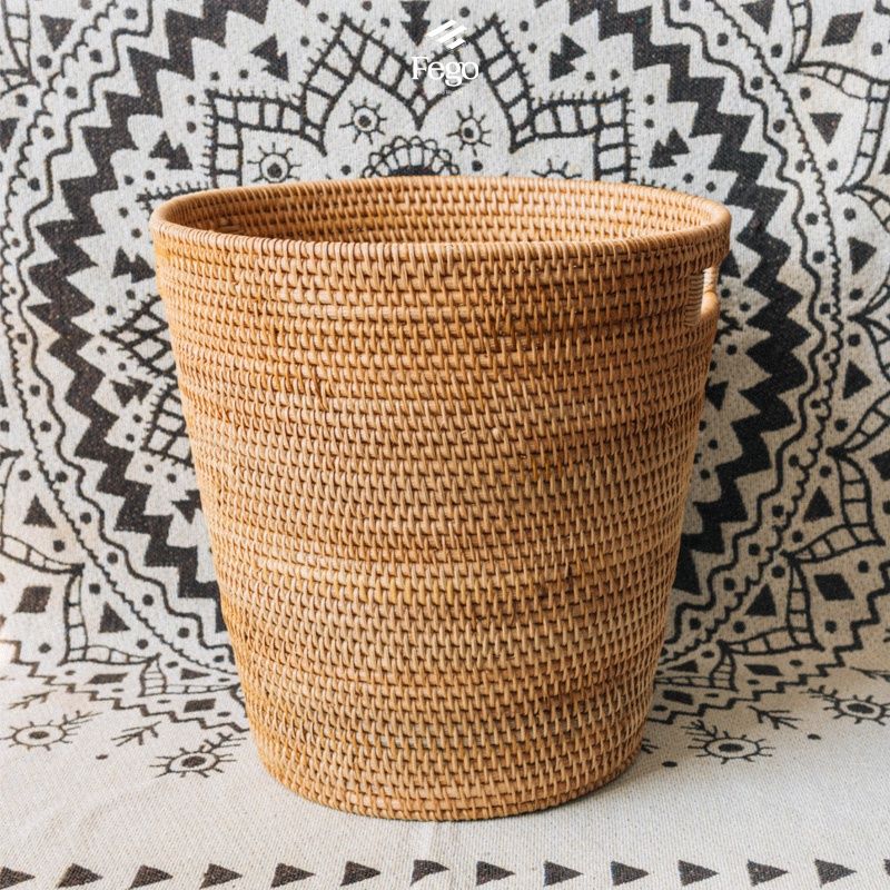 Sọt mây đan FEGO có tay cầm đựng quần áo, đồ chơi, decor sử dụng ở phòng khách, phòng ngủ