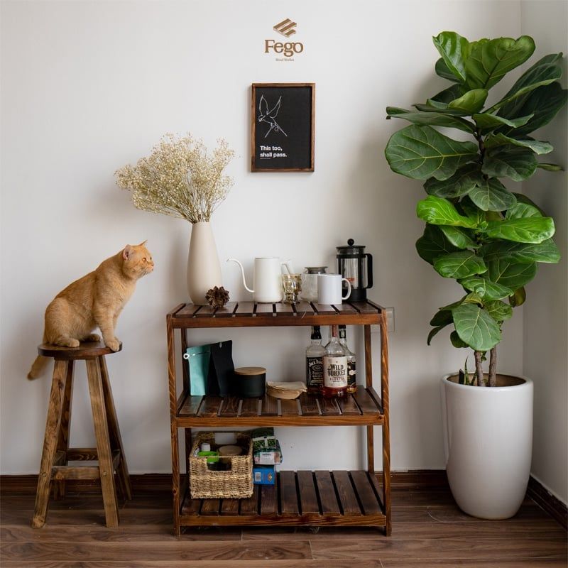 Kệ gỗ nan đa năng 3 tầng 60x40x80cm