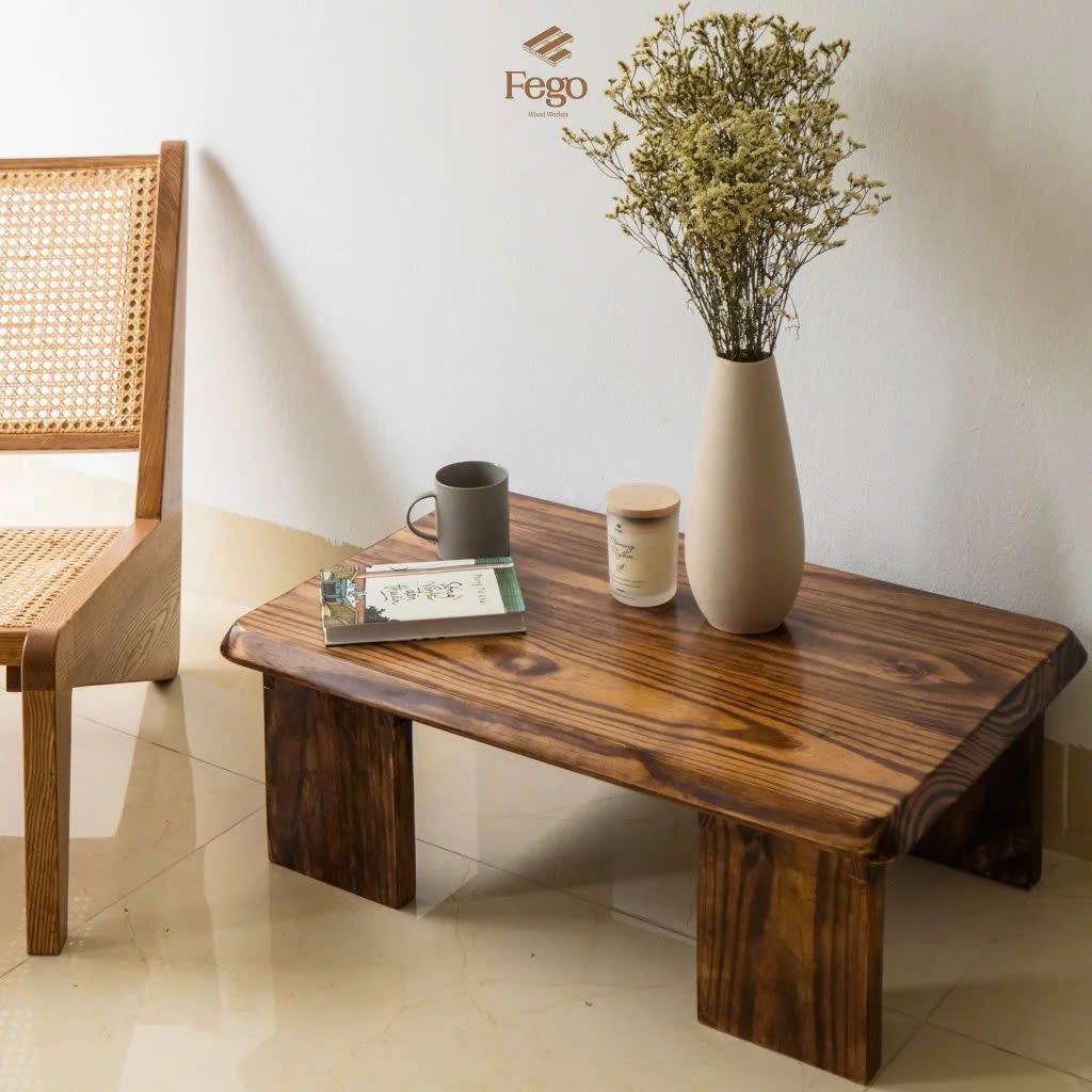 Bàn trà, bàn ngồi bệt gỗ tự nhiên FEGO