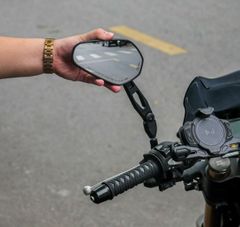 Gương chiếu hậu chân kính Kemi moto (có khớp gập gọn)