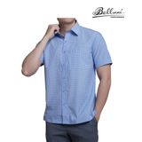 Áo sơ mi nam ngắn tay cao cấp BELLUNI vải sợi chuối - ABN.BAN.BE 237 B5