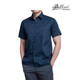 Áo sơ mi nam ngắn tay cotton cao cấp BELLUNI - ANL.CM.BE 4 B