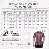 Áo sơ mi nam ngắn tay cotton cao cấp BELLUNI - ANL.CM.BE 4 B
