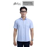 Áo Sơ mi nam ngắn tay cao cấp BELLUNI vải sợi lá - ABN.LP.BE 306