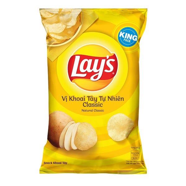 SNACK LAY'S KHOAI TÂY TỰ NHIÊN 56g