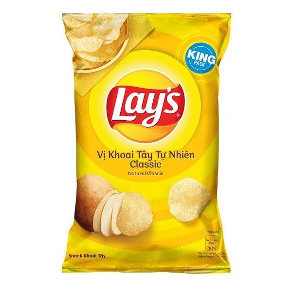SNACK LAY'S KHOAI TÂY TỰ NHIÊN 56g