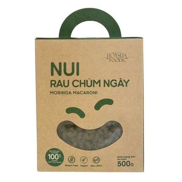 Nui rau chùm ngây Moringa Macaroni Hoa Sữa Foods hộp 500g