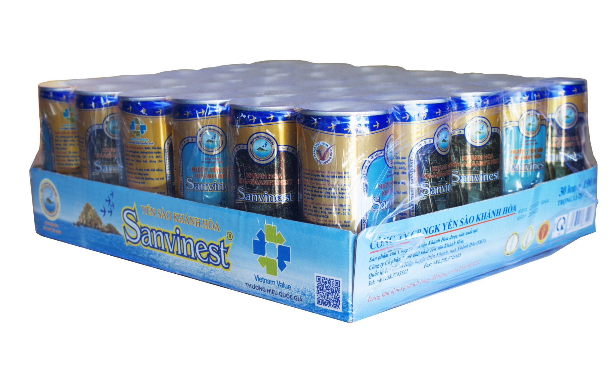 NƯỚC YẾN SÀO SANVINEST KHÁNH HÒA LON 190 ML, KHAY 30 LON - 121K30