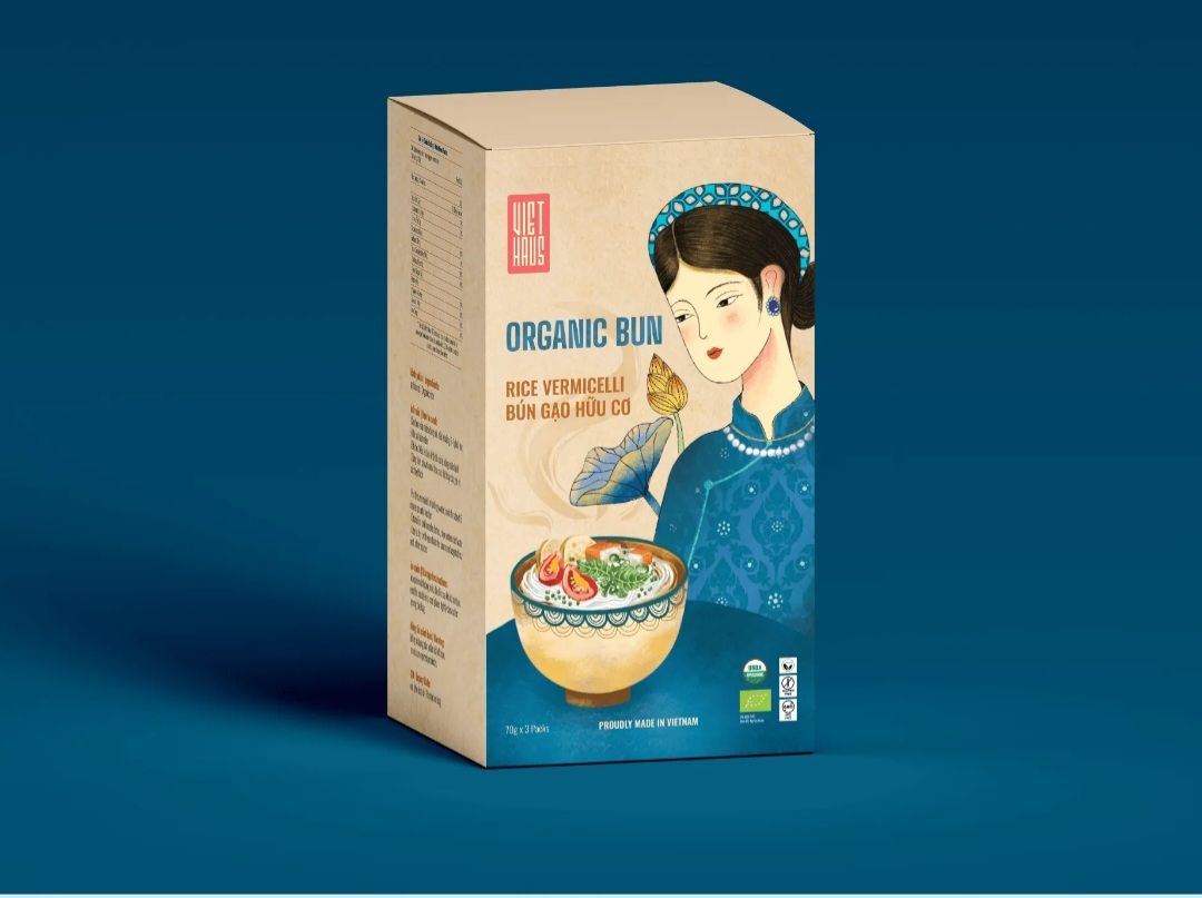 Bún gạo hữu cơ Viet Haus hộp 210g