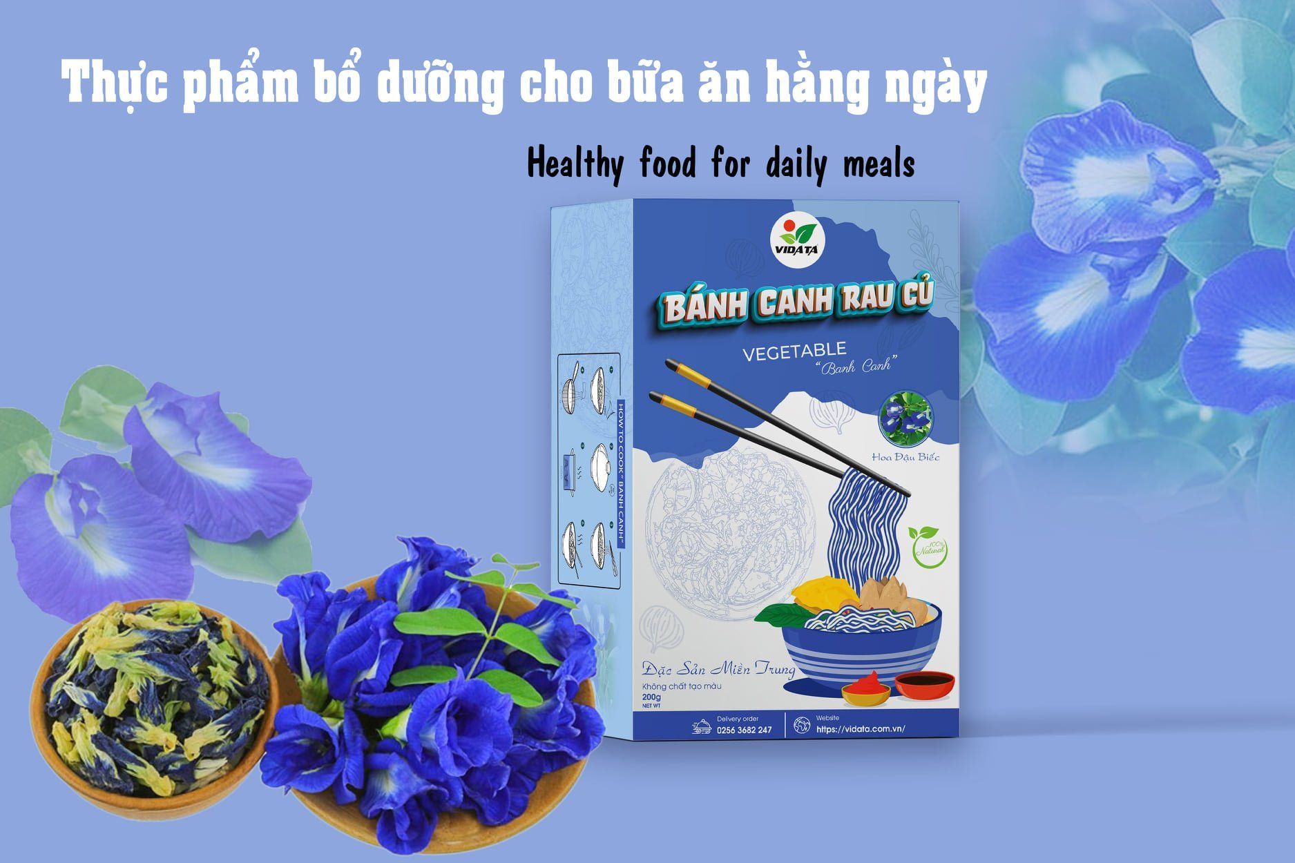 Bánh canh hoa đậu biếc VIDATA