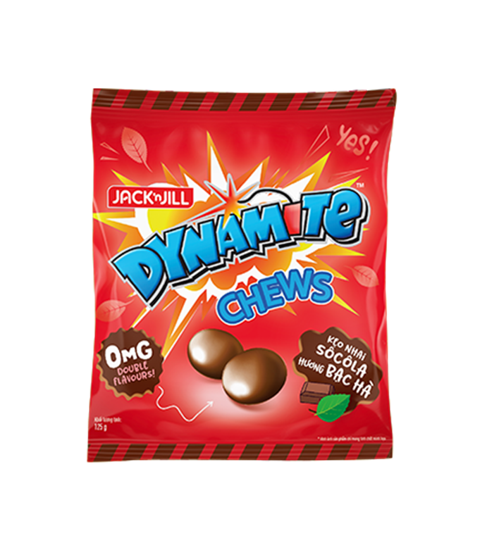Kẹo Dynamite chews socola hương bạc hà 125g
