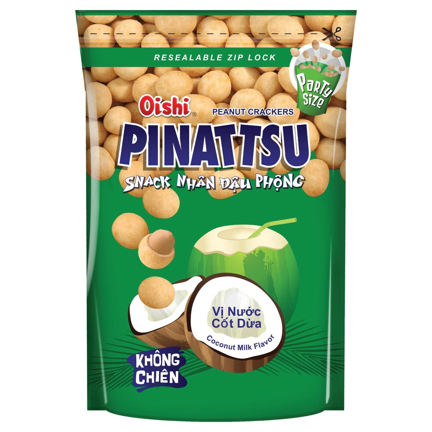 Snack nhân đậu phộng Pinattsu vị cốt dừa 85g