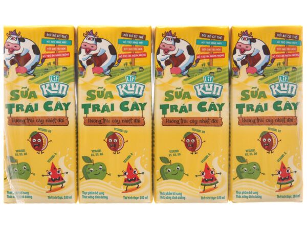SỮA KUN TRÁI CÂY LỐC 4 X 180ML