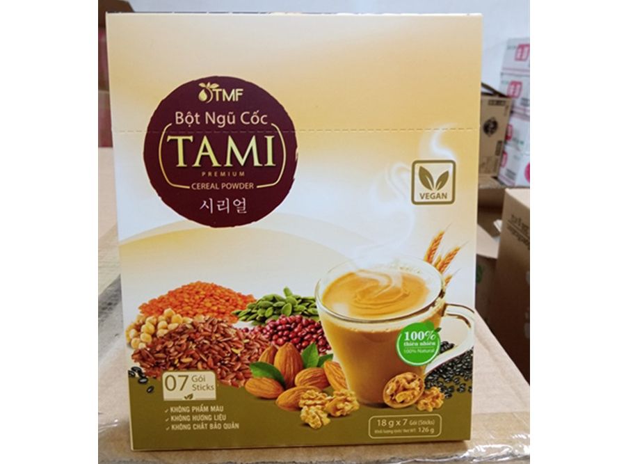 Bột ngũ cốc Tami hộp 126g (7 gói x 18g )