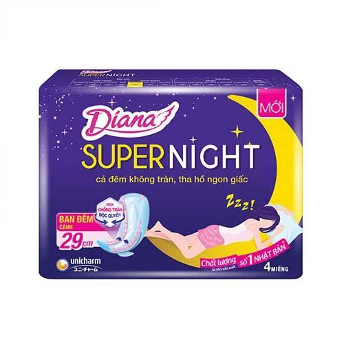 BĂNG VỆ SINH DIANA SIÊU THẤM SUPERNIGHT 29CM