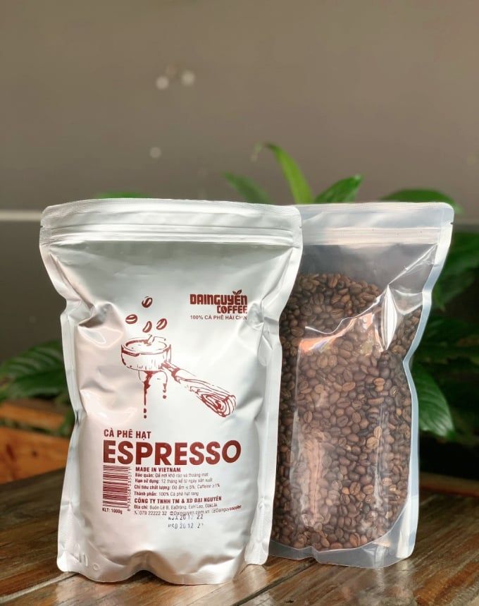 Cafe hạt rang Espresso 1 kg . Đại Nguyên