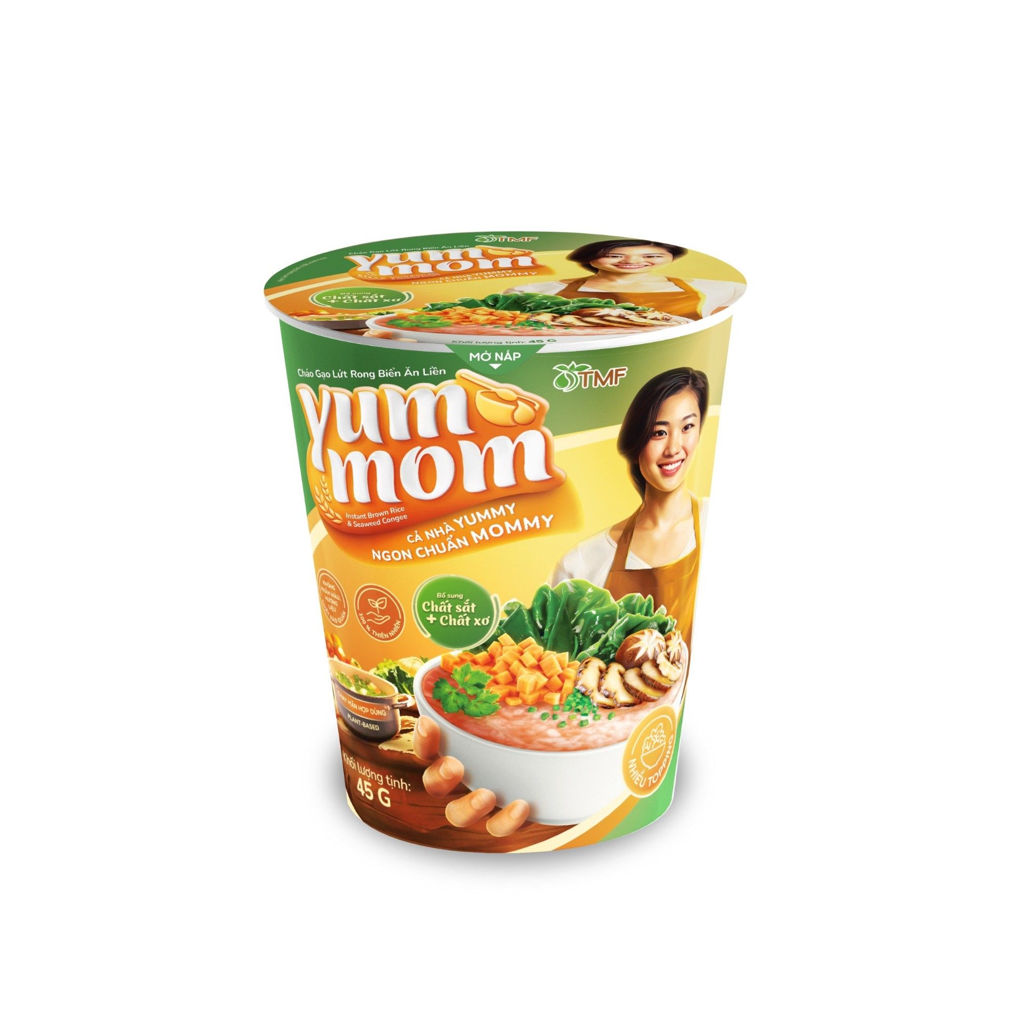 Cháo Gạo Lứt Rong Biển Ăn Liền Yummom 45g