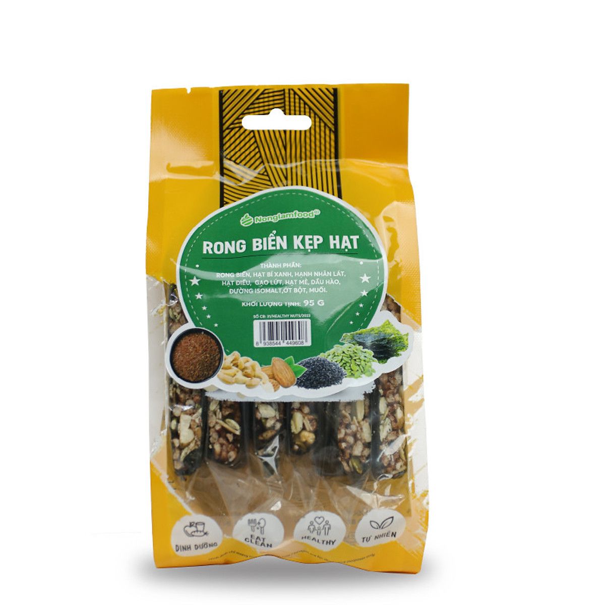 Rong biển kẹp hạt Nonglamfood túi 96g