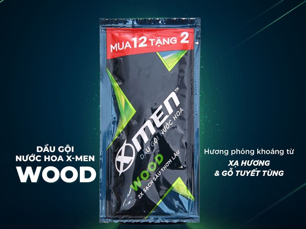 Dầu gội nước hoa Xmen Wood gói 5g x 12 gói