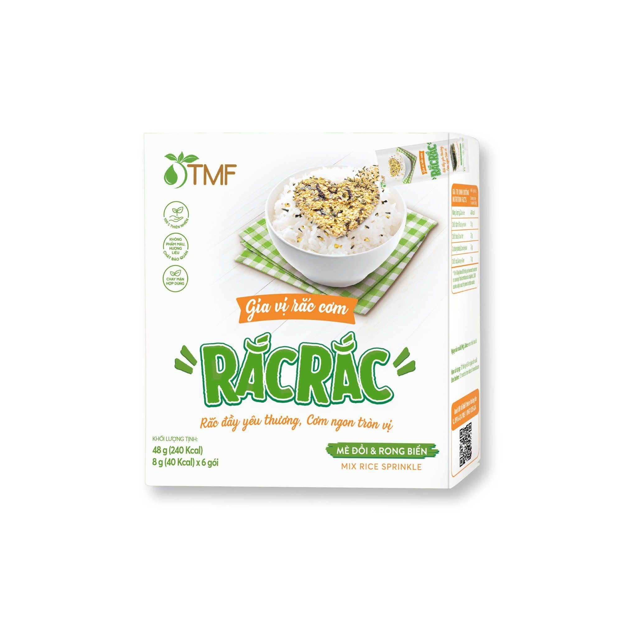 Gia vị rắc cơm Rắc Rắc 48g (8g x 6 gói)