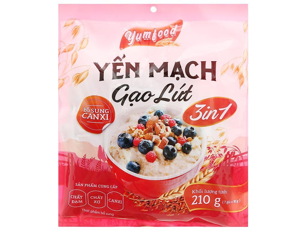 BỘT YẾN MẠCH GẠO LỨT YUMFOOD 210G