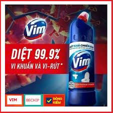 Chất tẩy rửa bồn cầu và nhà tắm VIM chai 450ml