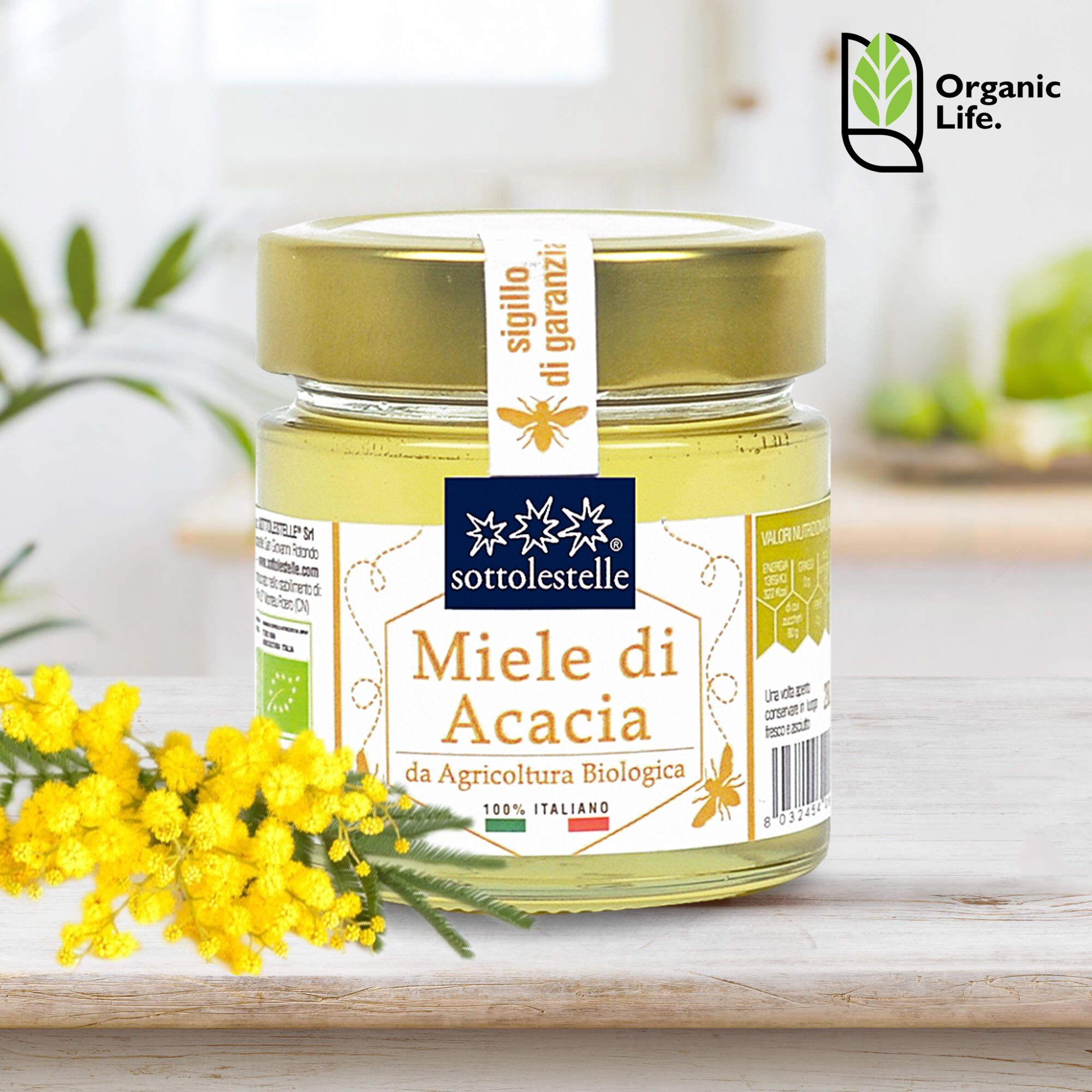 Mật ong hoa keo Acacia hữu cơ Sottolestelle 280gsotto