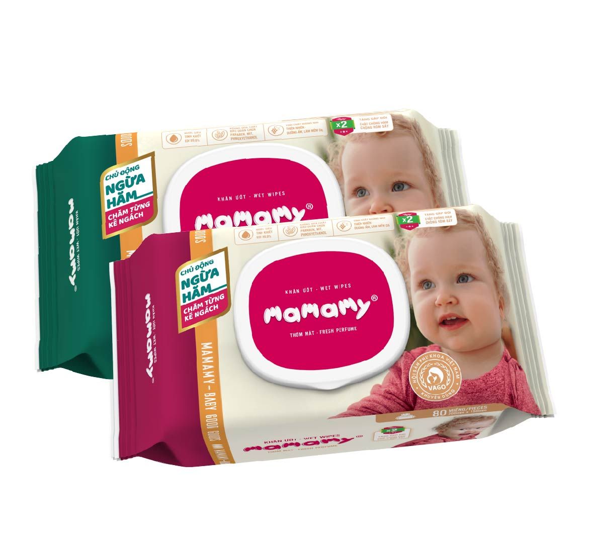 Khăn ướt Mamamy thơm mát 100 tờ