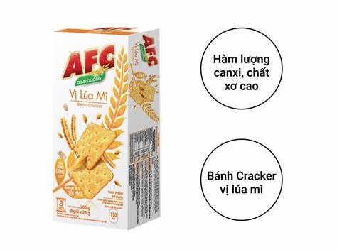 Bánh AFC lúa mì 172g (8 gói x 21.5g)