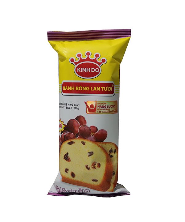 Bánh Bông Lan Tươi Vị Bơ Nho Kinh Đô 38g