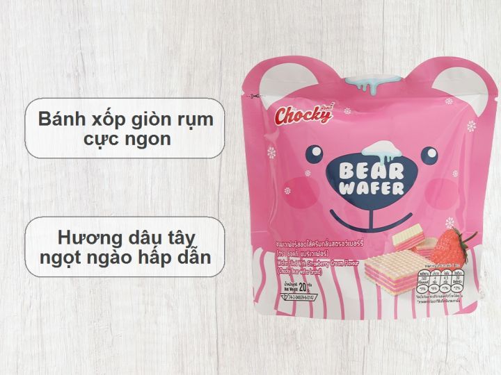 Bánh xốp Chocky Bear Water túi 20G