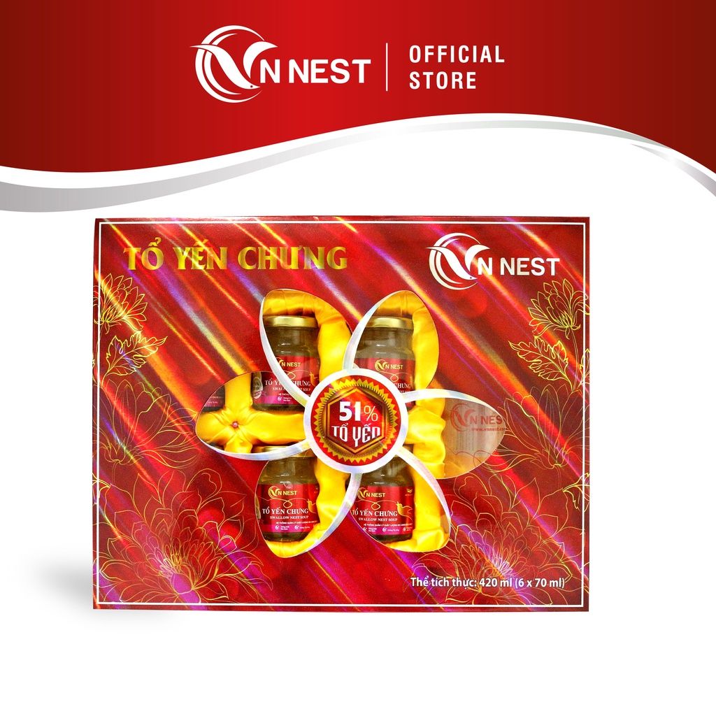 Tổ yến chưng 51% tổ yến 6 x 70ml