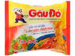 Mì gấu đỏ hương vị tôm và gà 63gr
