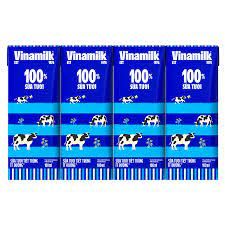 Sữa tươi vinamilk 100% ít đường lốc 4 hộp x 180ml